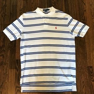 Men's Navy and white strip Ralph Lauren Polo Shirt